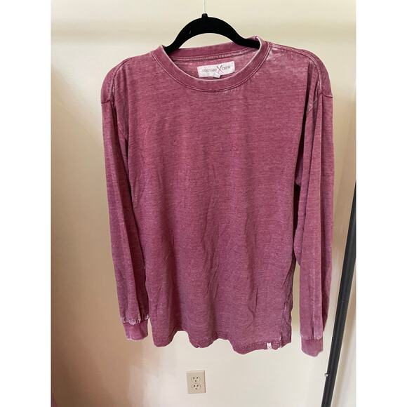 Vineyard Crew Womens Medium Long Sleeve T Shirt Red Style 5007-M Scoop Neck - Picture 1 of 7